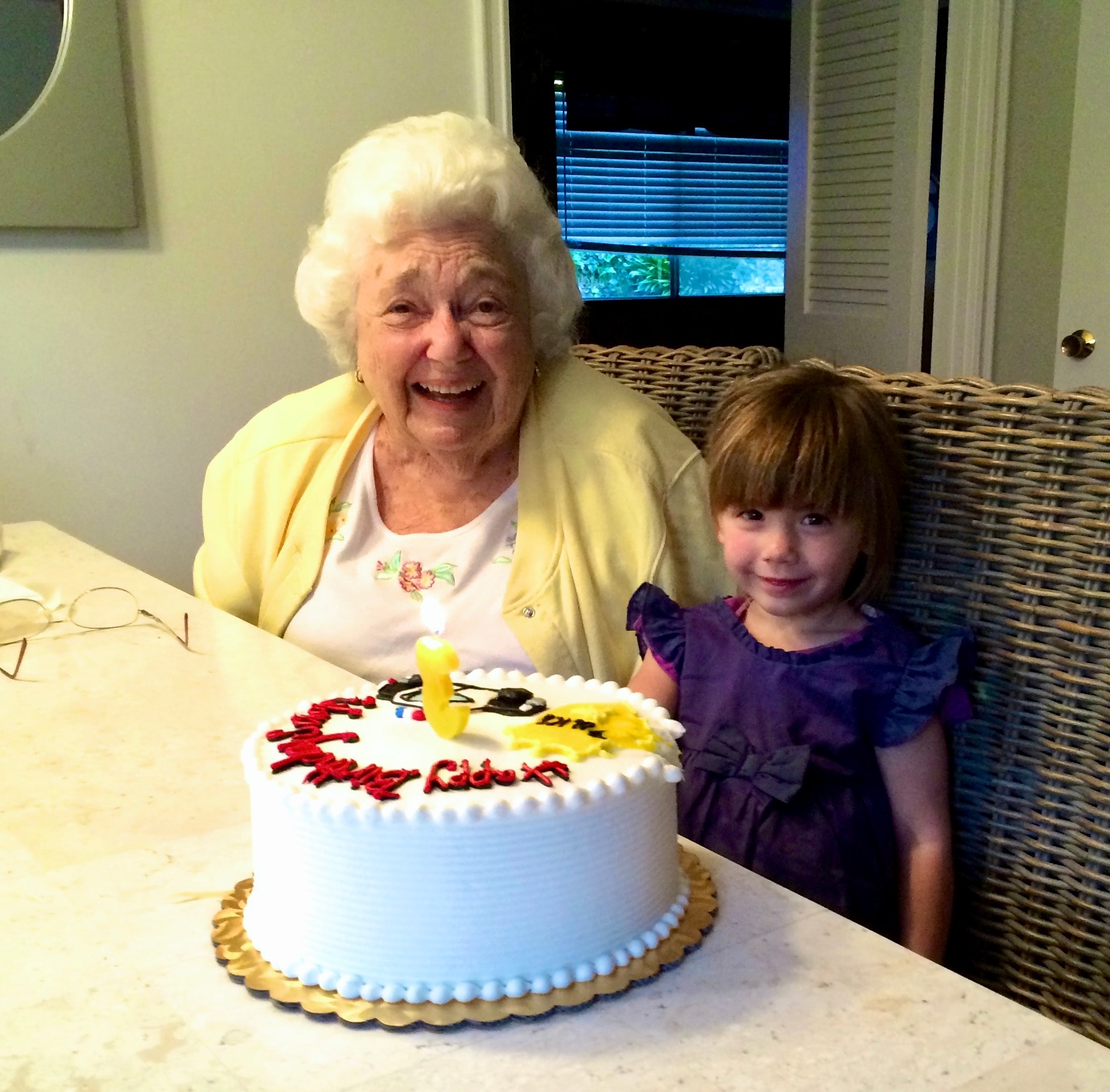 Client celebrating a birthday at home